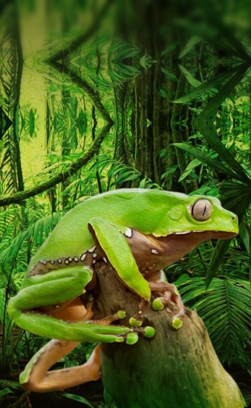 Phyllomedusa bicolor, the giant monkey tree frog